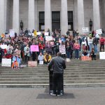 Students lead protest in Olympia, Wash., against Trump Inauguration
