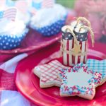 star shape cookies on pink plate