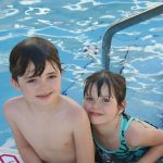 Twins Swimming