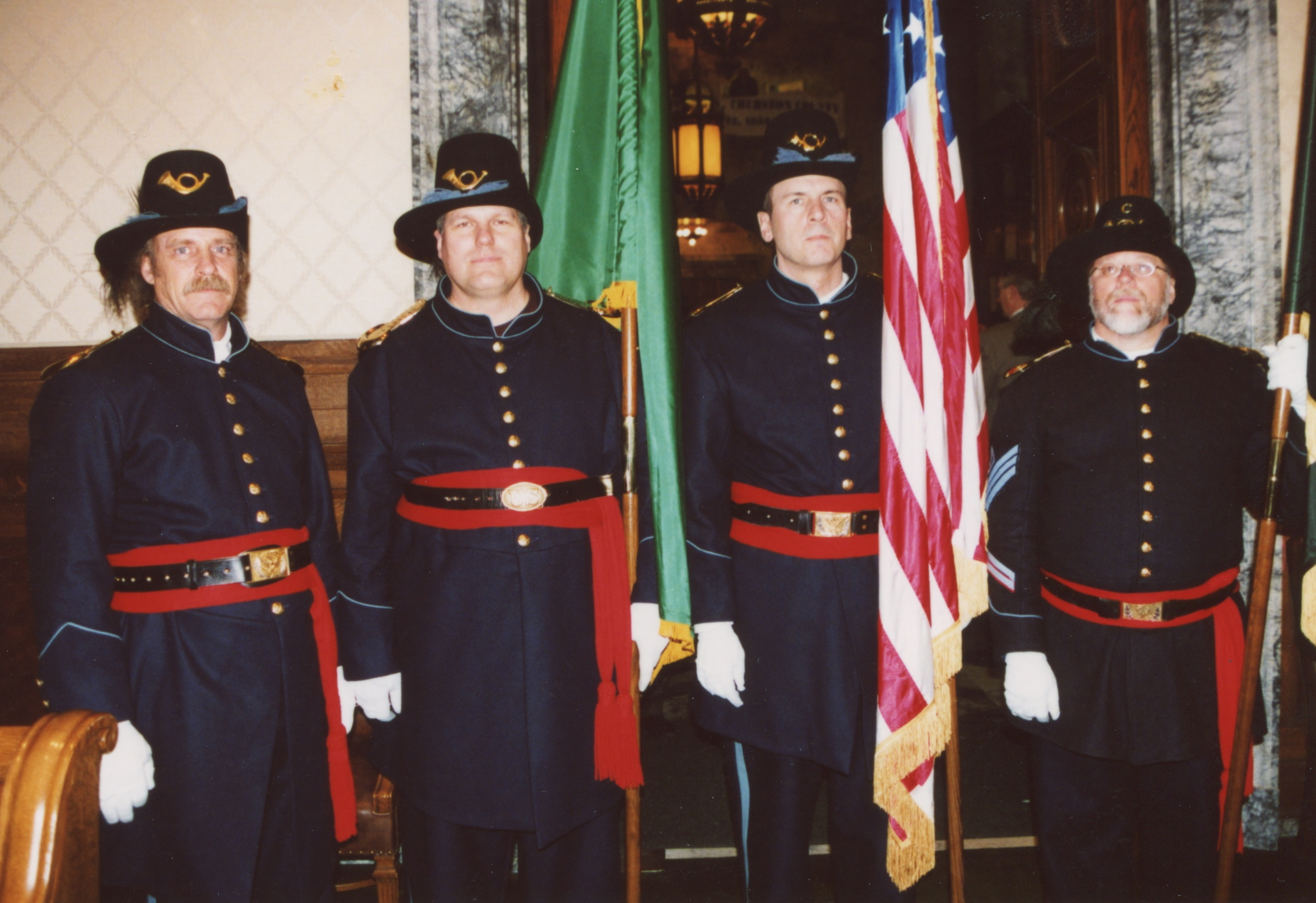 Wash Territory 150th Anniversary Exhibit Color Guard Closeup
