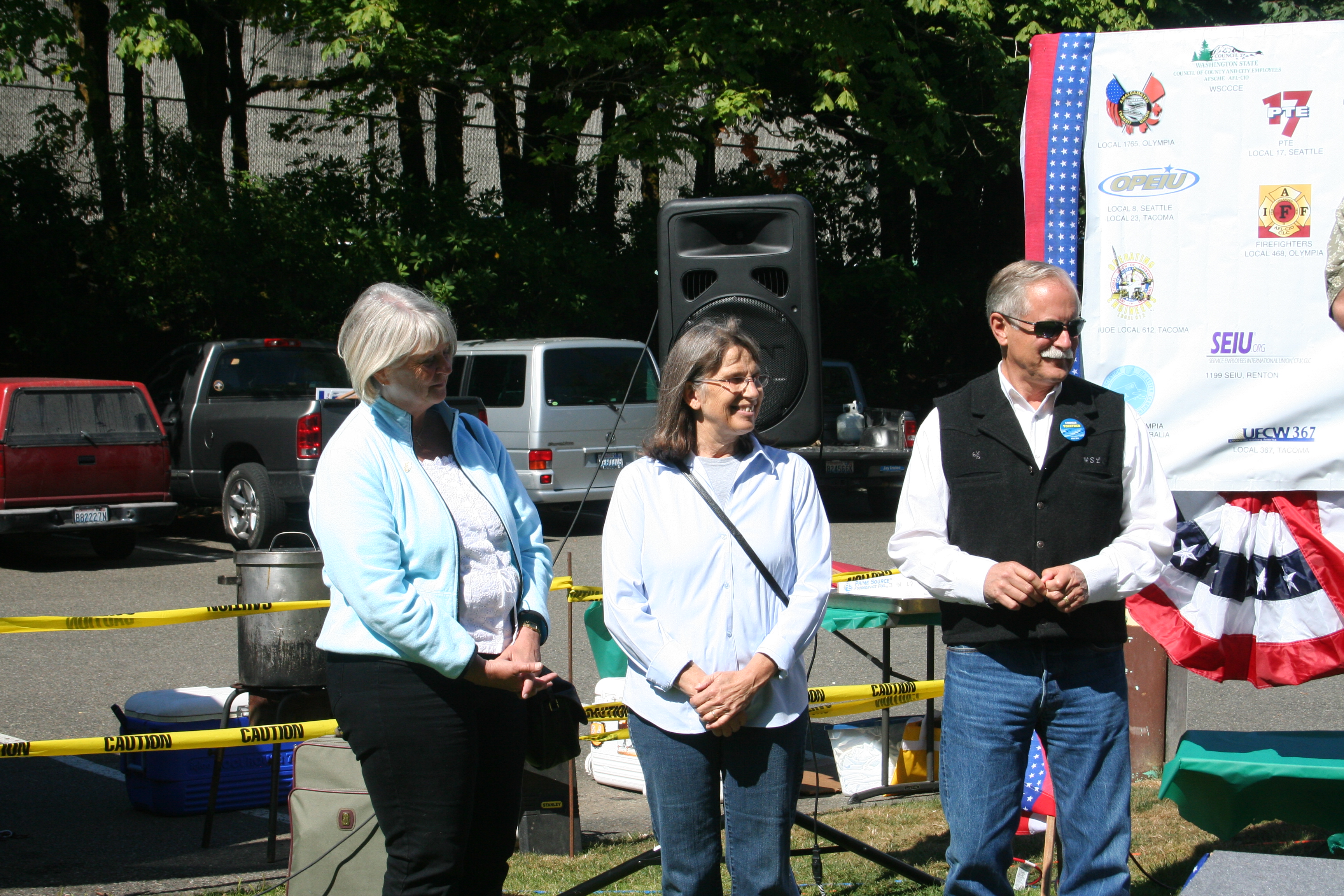 Candidates Wait to Speak