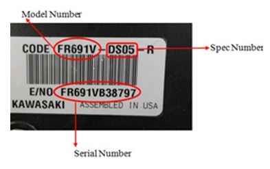 Lawn Mower Engine Nameplate