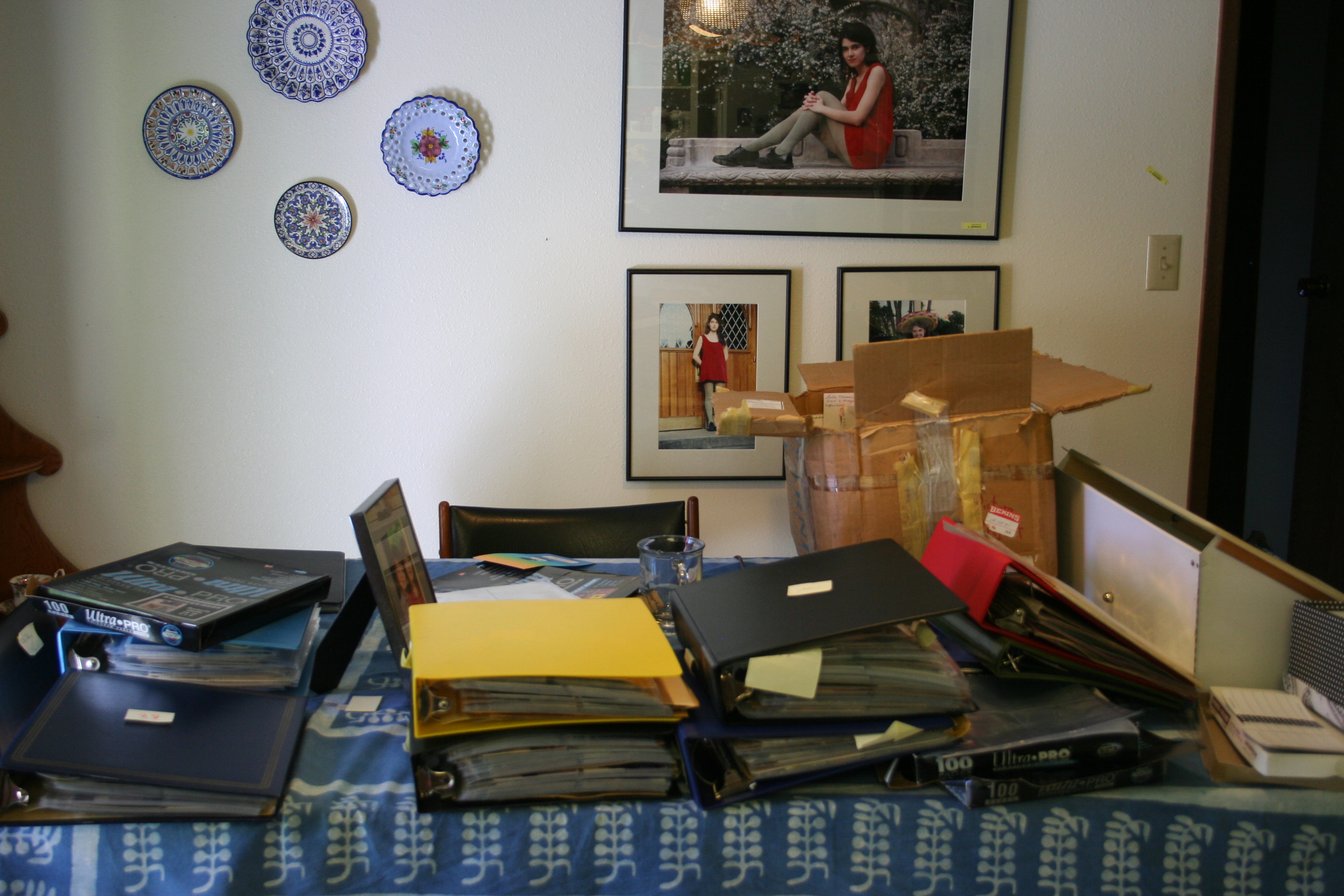 Photo Project on Table Two Boxes