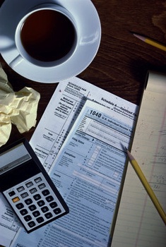 Income Tax 1040 Form Coffee