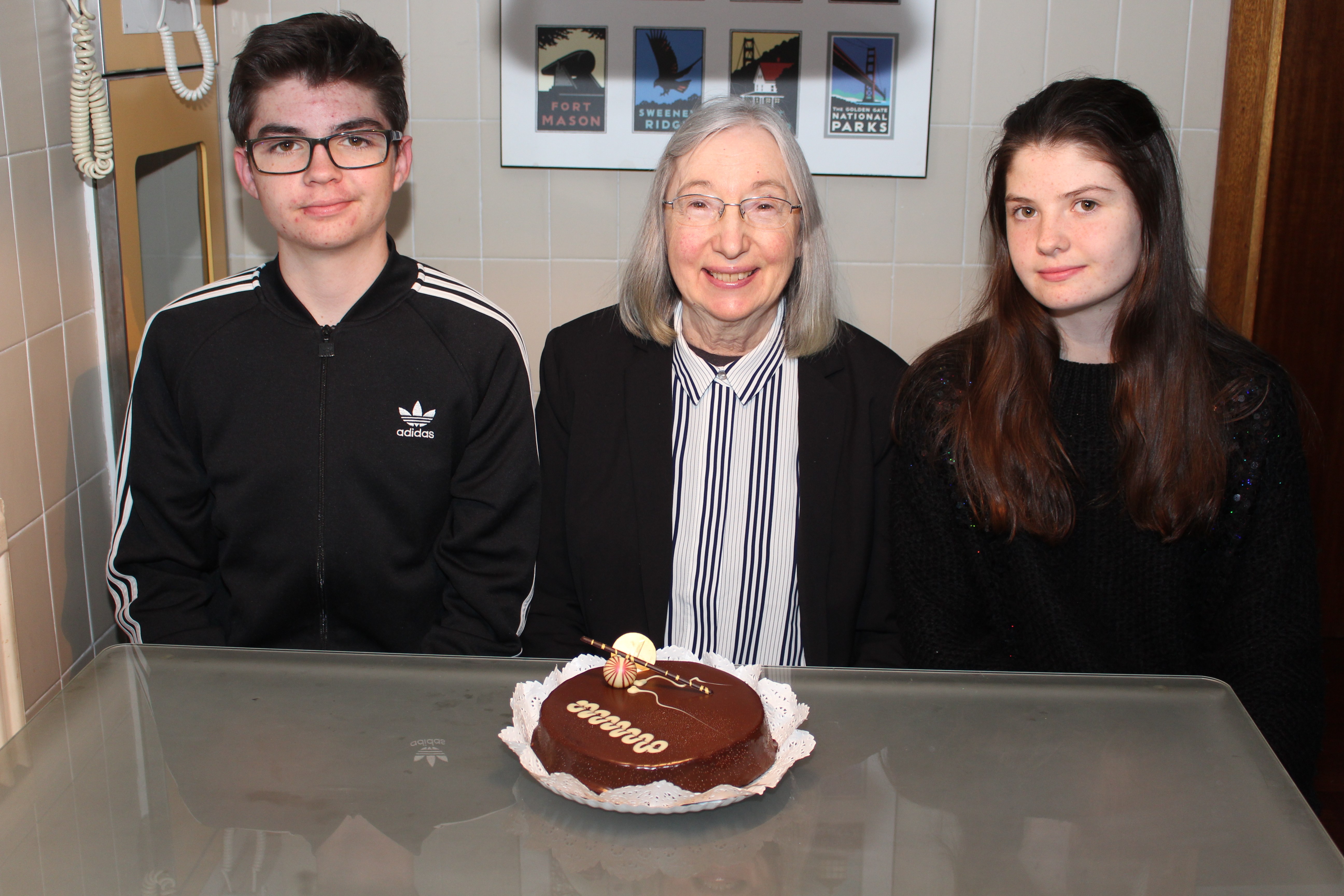 Rita Robison Birthday With Grandchildren 4-18