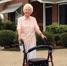 Woman With a Walker Smiling
