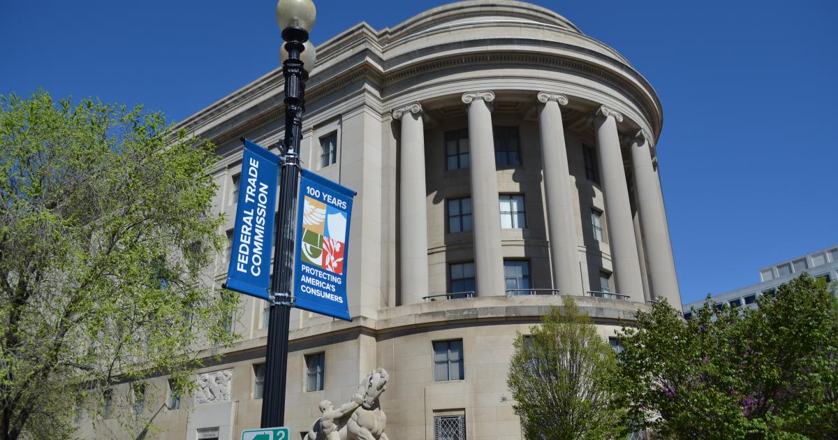 FTC Building With 100 Year Celebration Poster