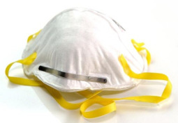 Face Mask n95_respirator White Yellow Elastic