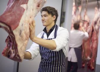 Butcher With a Side of Beef