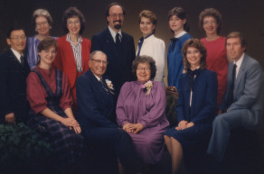 Ruth and Minor Slingsby 50th Wedding Anniversary With Family 1984