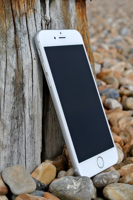 Iphone-6 on Beach Sitting Up Against Driftwood 6-458155_640
