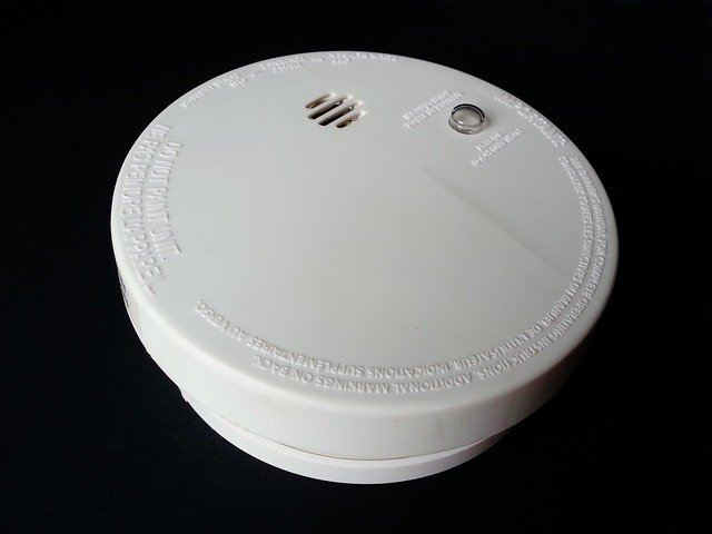 Smoke Alarm White on a Black Background-315874_640