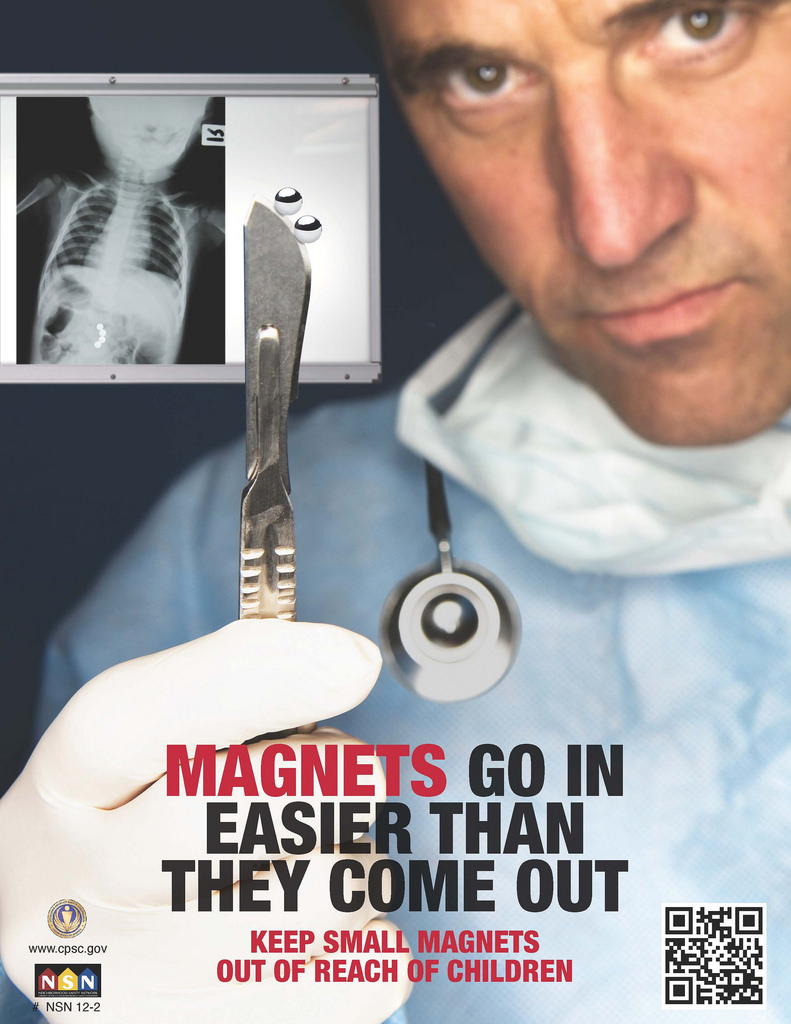 Magnets Go in Easier Than They Come Out CPSC Illustration