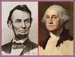 Presidents Lincoln and Washington