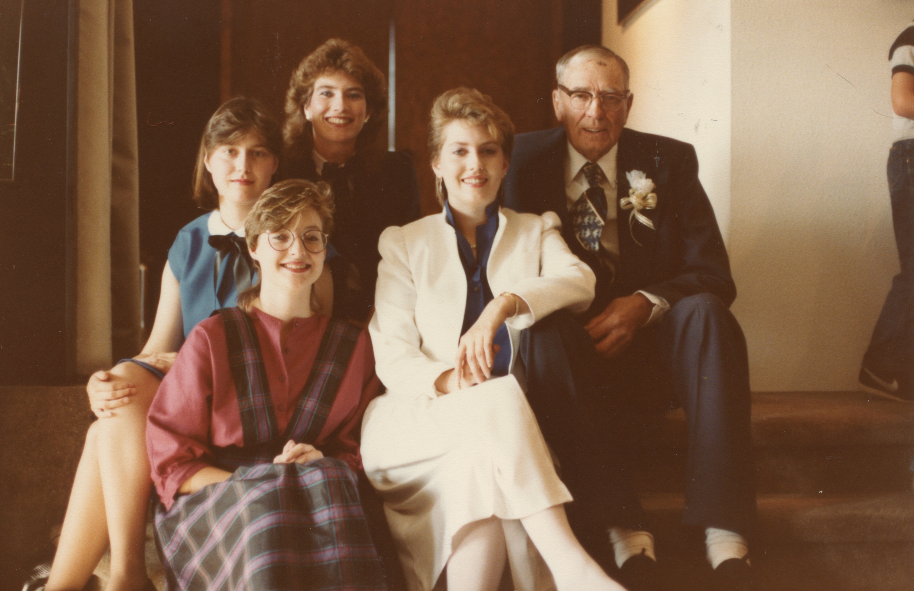 Linda Erickson Mona Robison Debra Erickson Suzi Munro Minor Slingsby at Ruth and Minor Slingsby's 50th Wedding Anniversary 1984