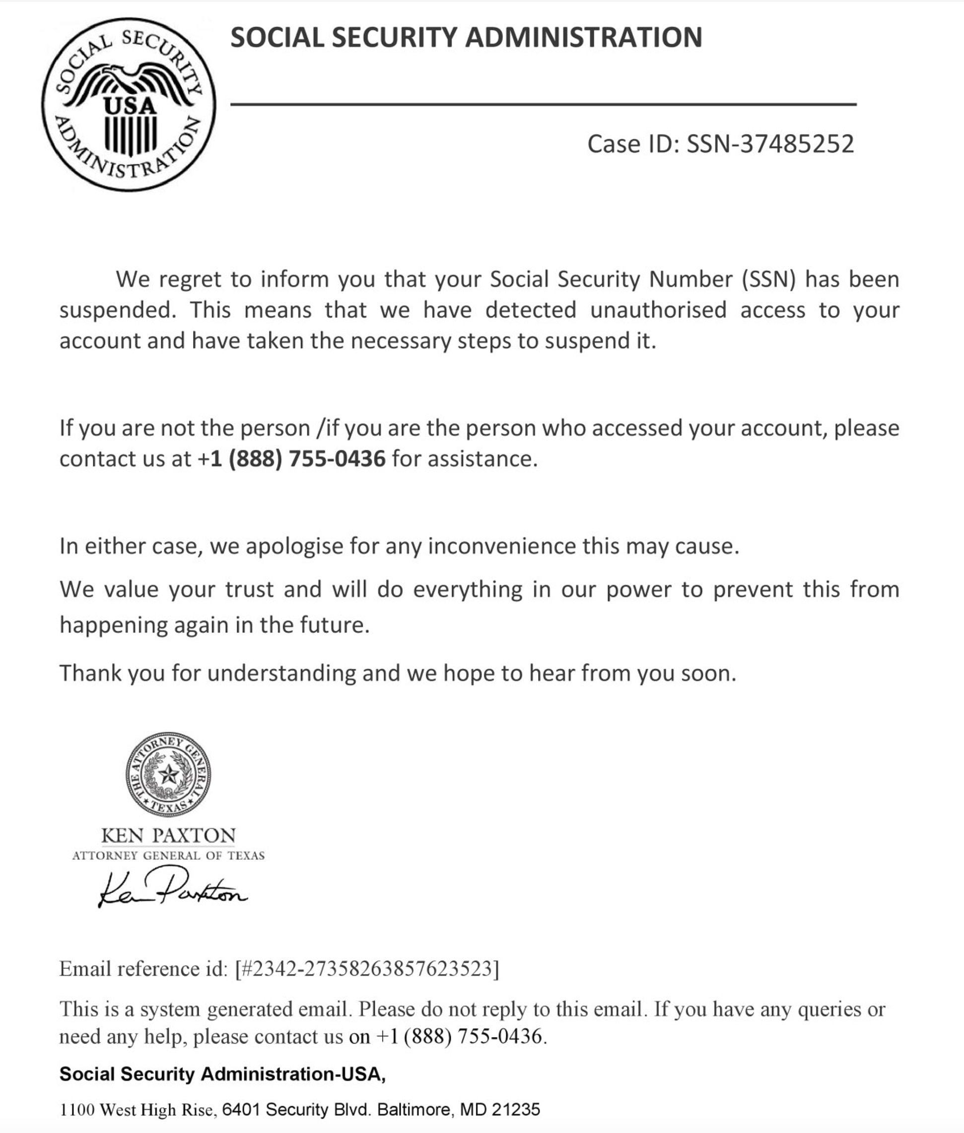 Scam Email 2 Screenshot 2023-01-12 at 4.33.22 PM