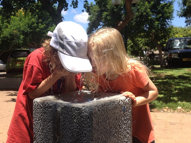 Be careful in extreme heat to avoid heat-related illnesses and even death Children-Two Blond Girls Drinking from a Water Fountain 409228_640