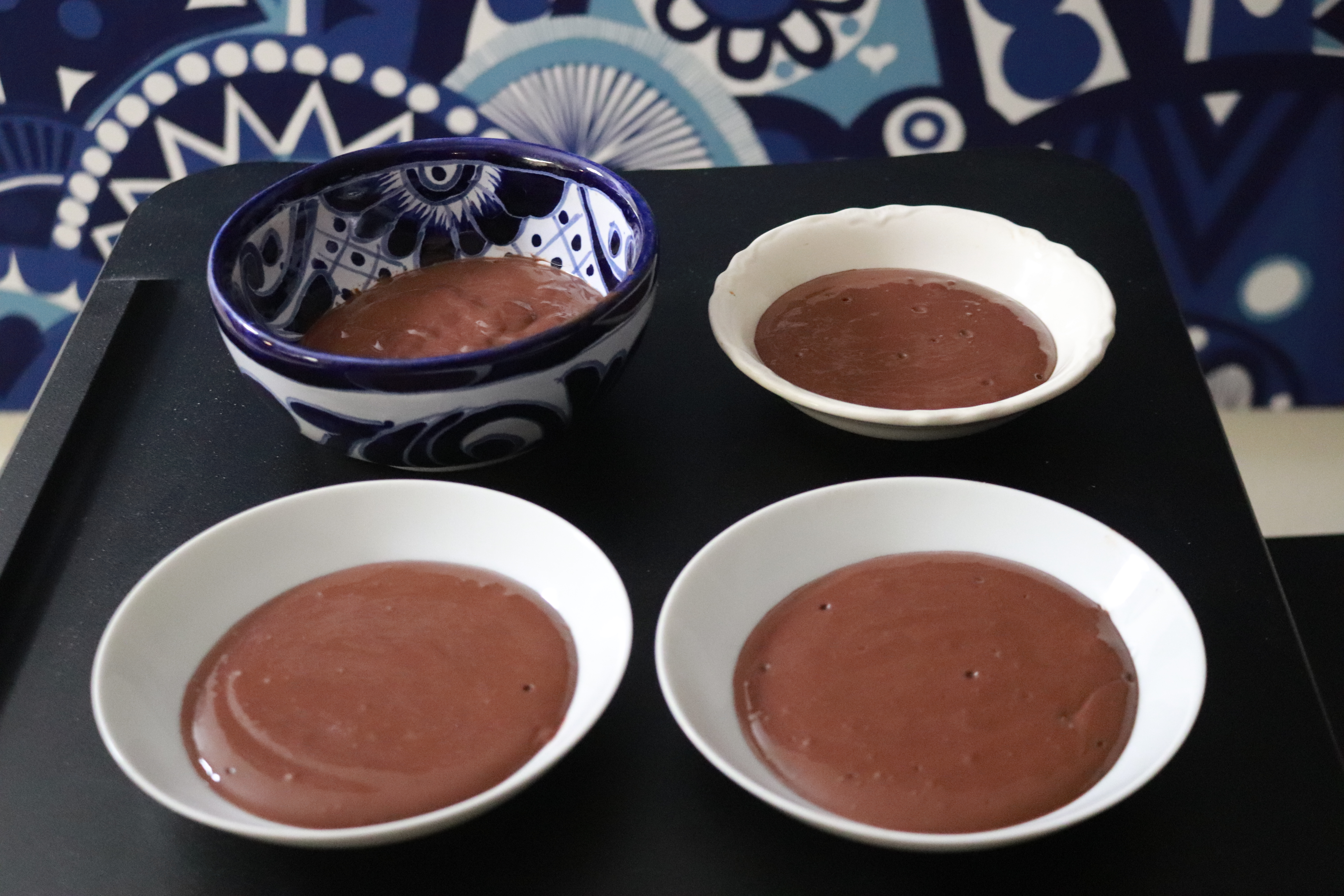 Chocolate Pudding in Dishes Ornish