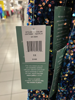 Black Dress Price Tag 1-14-25