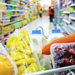 shopping cart in Grocery Store