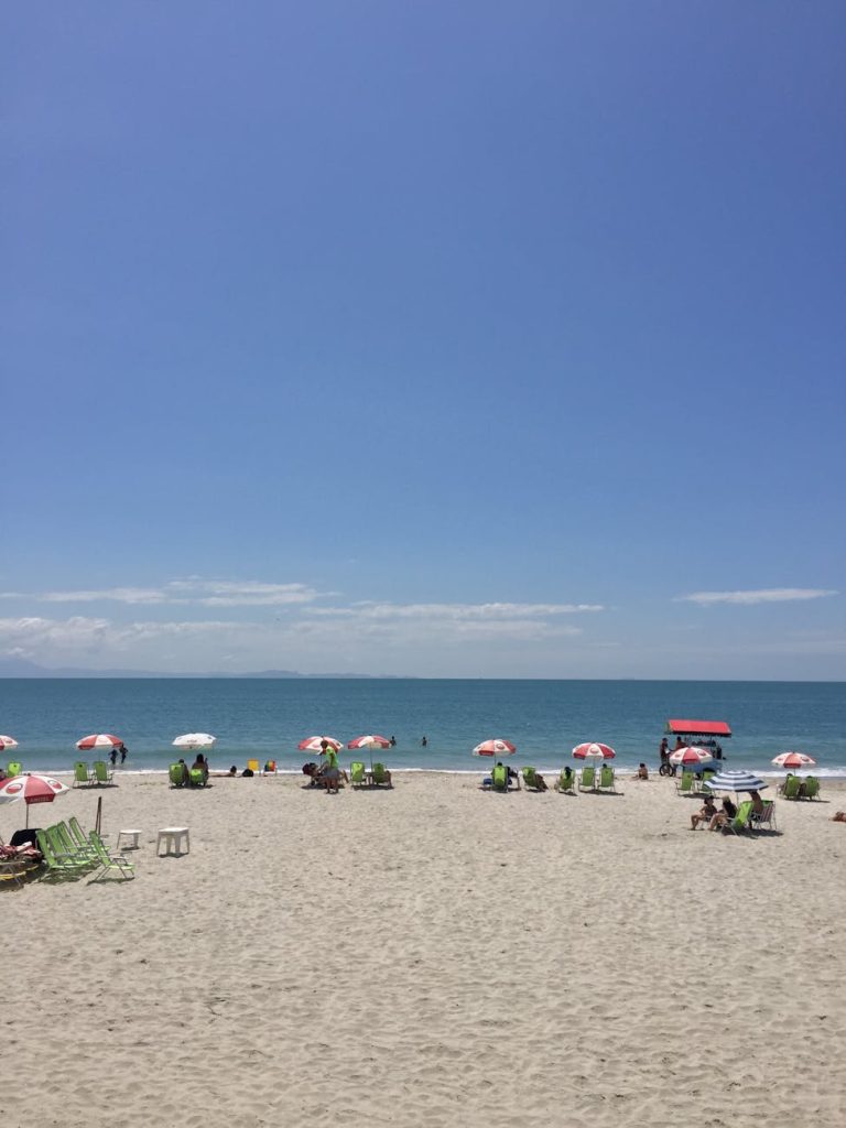 sunny summer day at a sandy beach