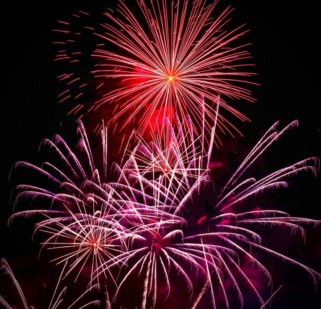 fireworks on sky at night