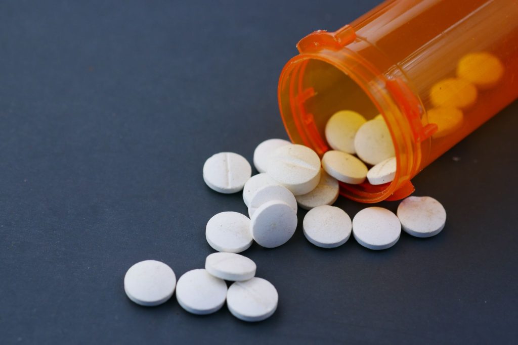 bottle with pills