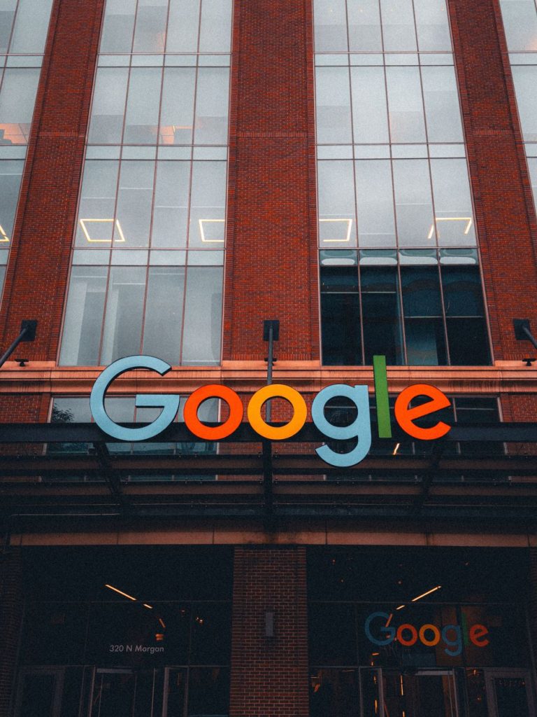 google building signage in urban setting